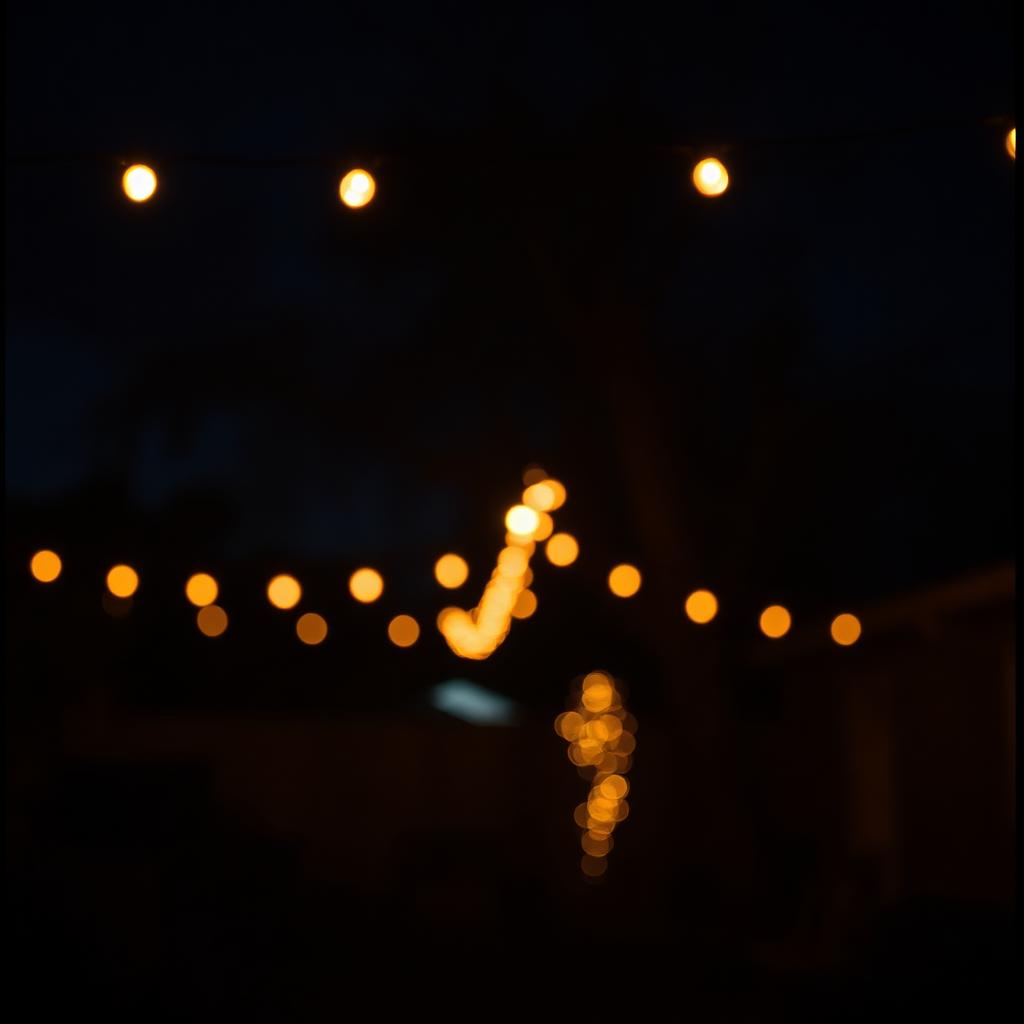 Backyard string lights
